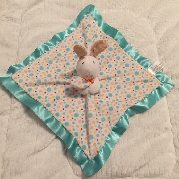 Pat the Bunny Polka Dot Satin Edge Lovey Security Blanket - Picture 4 of 7